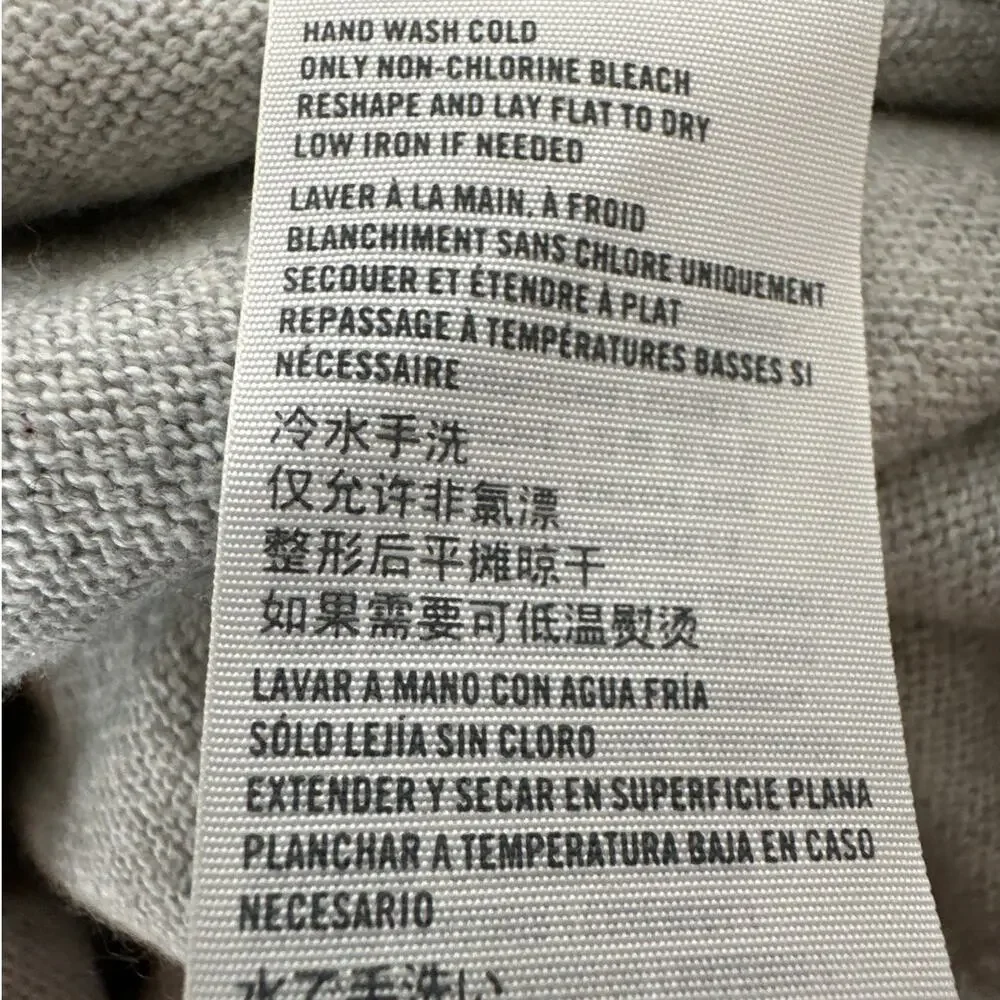 Abercrombie & Fitch Muscle Fit Sweater Gray V-Neck Cashmere Blend Logo XXL